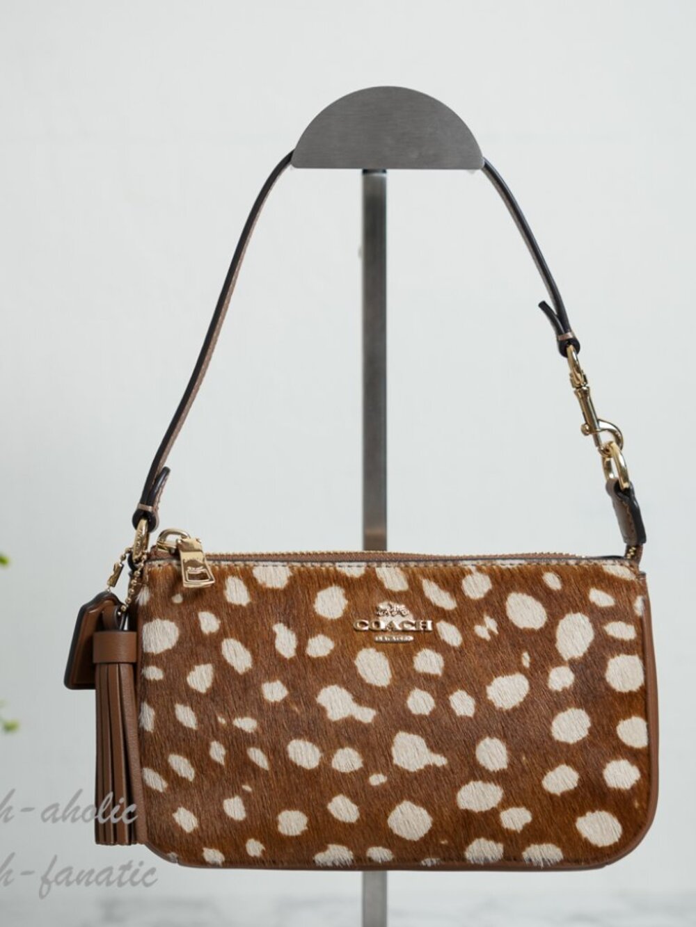 Coach CDW35 Nolita 19 With Deer Print Gold/Brown Multi NWT